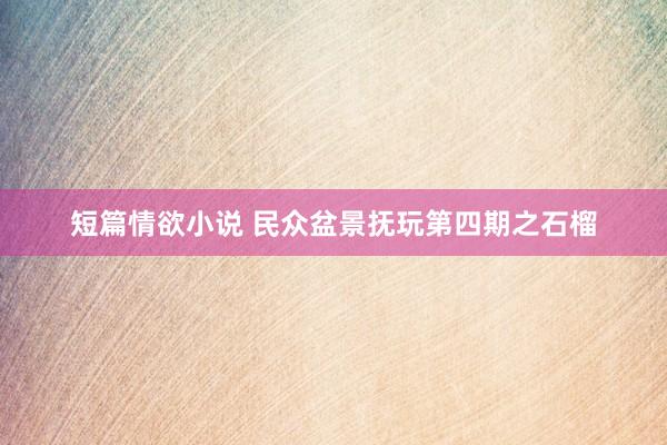 短篇情欲小说 民众盆景抚玩第四期之石榴