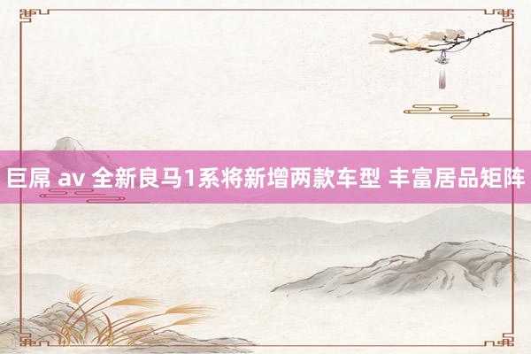 巨屌 av 全新良马1系将新增两款车型 丰富居品矩阵