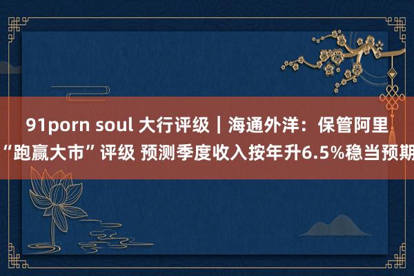 91porn soul 大行评级｜海通外洋：保管阿里“跑赢大市”评级 预测季度收入按年升6.5%稳当预期
