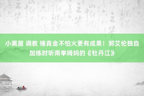 小黑屋 调教 锤真金不怕火更有成果！郭艾伦独自加练时听南拳姆妈的《牡丹江》