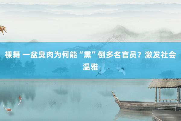 裸舞 一盆臭肉为何能“熏”倒多名官员？激发社会温雅