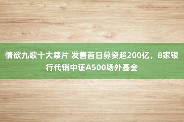 情欲九歌十大禁片 发售首日募资超200亿，8家银行代销中证A500场外基金