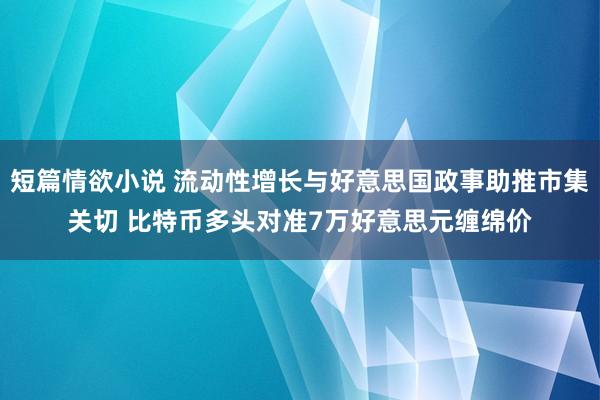 短篇情欲小说 流动性增长与好意思国政事助推市集关切 比特币多头对准7万好意思元缠绵价