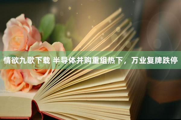 情欲九歌下载 半导体并购重组热下，万业复牌跌停