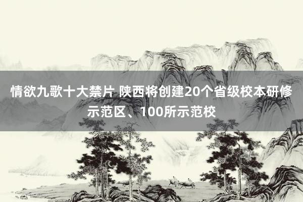 情欲九歌十大禁片 陕西将创建20个省级校本研修示范区、100所示范校