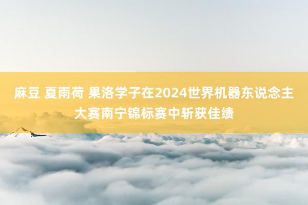 麻豆 夏雨荷 果洛学子在2024世界机器东说念主大赛南宁锦标赛中斩获佳绩