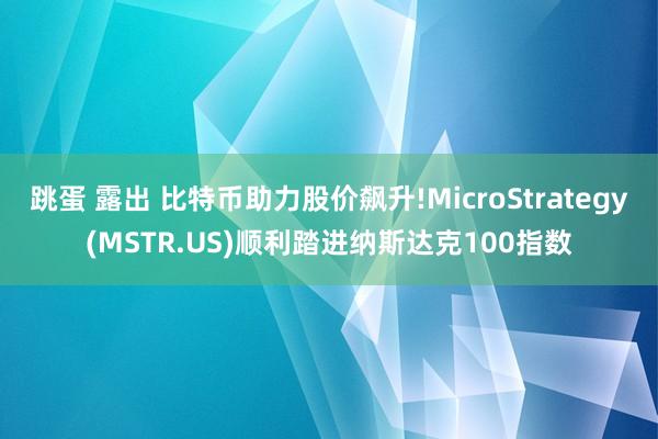 跳蛋 露出 比特币助力股价飙升!MicroStrategy(MSTR.US)顺利踏进纳斯达克100指数