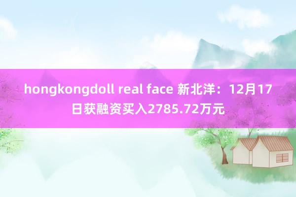 hongkongdoll real face 新北洋：12月17日获融资买入2785.72万元
