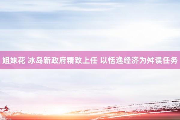 姐妹花 冰岛新政府精致上任 以恬逸经济为舛误任务
