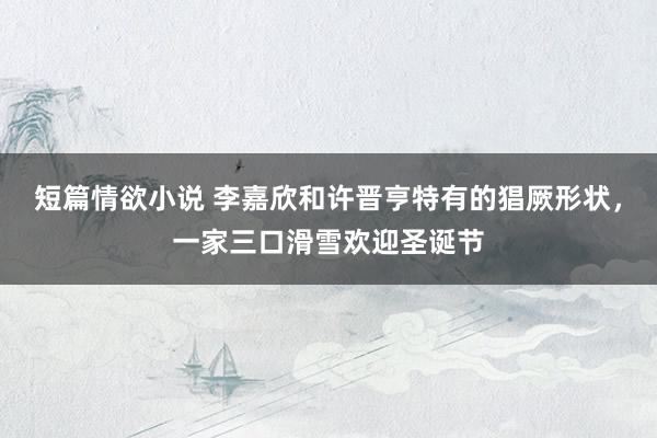 短篇情欲小说 李嘉欣和许晋亨特有的猖厥形状，一家三口滑雪欢迎圣诞节