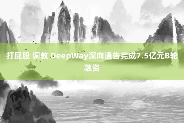 打屁股 调教 DeepWay深向通告完成7.5亿元B轮融资