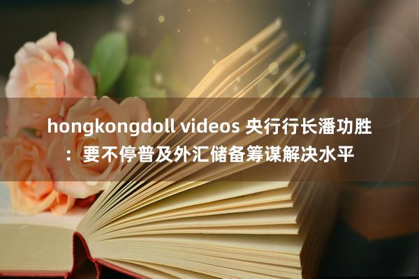 hongkongdoll videos 央行行长潘功胜：要不停普及外汇储备筹谋解决水平