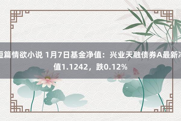 短篇情欲小说 1月7日基金净值：兴业天融债券A最新净值1.1242，跌0.12%