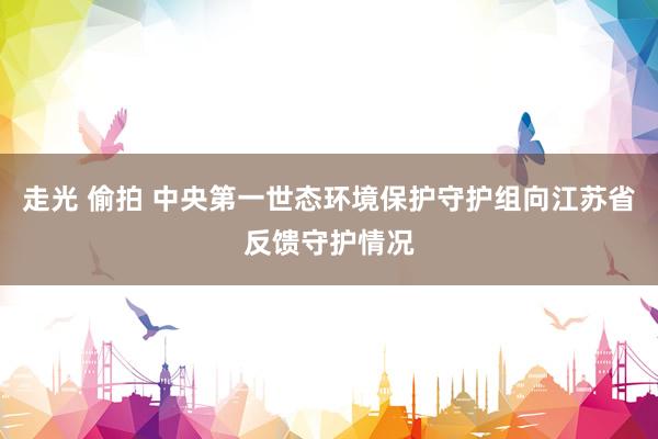 走光 偷拍 中央第一世态环境保护守护组向江苏省反馈守护情况