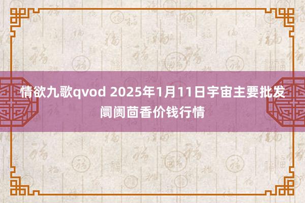 情欲九歌qvod 2025年1月11日宇宙主要批发阛阓茴香价钱行情