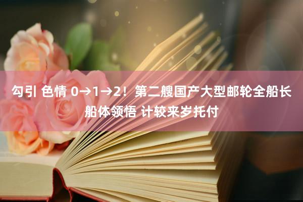勾引 色情 0→1→2！第二艘国产大型邮轮全船长船体领悟 计较来岁托付