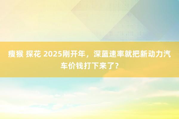 瘦猴 探花 2025刚开年，深蓝速率就把新动力汽车价钱打下来了？