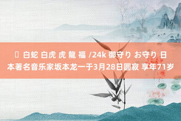 ✨白蛇 白虎 虎 龍 福 /24k 御守り お守り 日本著名音乐家坂本龙一于3月28日圆寂 享年71岁