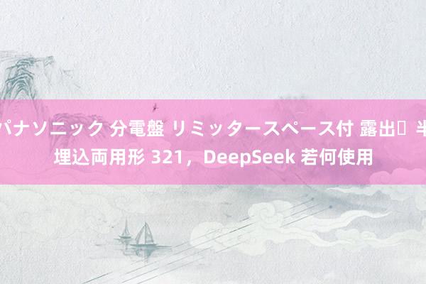 パナソニック 分電盤 リミッタースペース付 露出・半埋込両用形 321，DeepSeek 若何使用