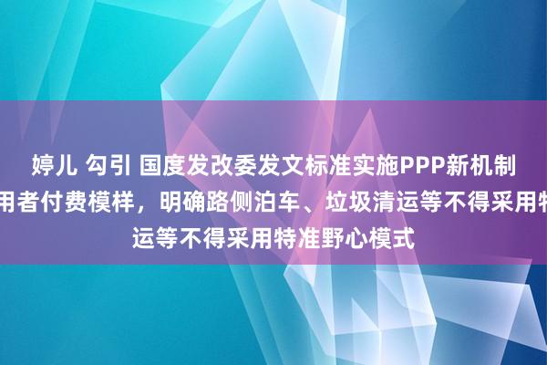 婷儿 勾引 国度发改委发文标准实施PPP新机制 严格聚焦使用者付费模样，明确路侧泊车、垃圾清运等不得采用特准野心模式