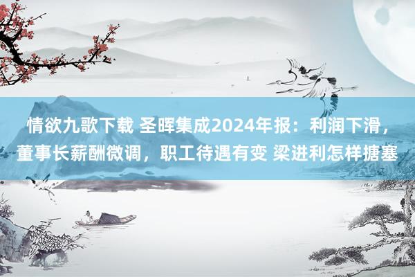 情欲九歌下载 圣晖集成2024年报：利润下滑，董事长薪酬微调，职工待遇有变 梁进利怎样搪塞