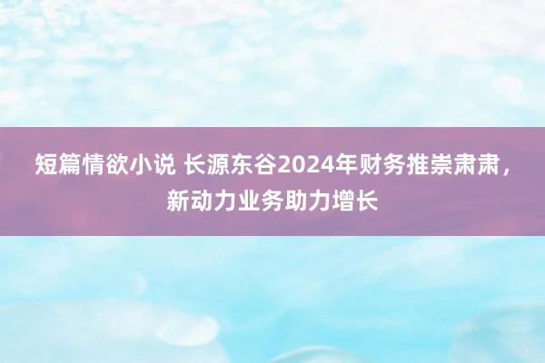 短篇情欲小说 长源东谷2024年财务推崇肃肃，新动力业务助力增长