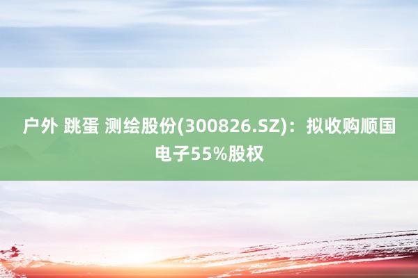 户外 跳蛋 测绘股份(300826.SZ)：拟收购顺国电子55%股权