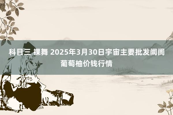 科目三 裸舞 2025年3月30日宇宙主要批发阛阓葡萄柚价钱行情