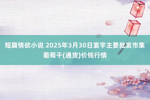 短篇情欲小说 2025年3月30日寰宇主要批发市集葡萄干(通货)价钱行情