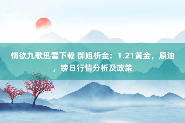 情欲九歌迅雷下载 御姐析金：1.21黄金，原油，镑日行情分析及政策