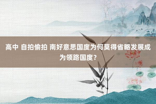 高中 自拍偷拍 南好意思国度为何莫得省略发展成为领路国度？