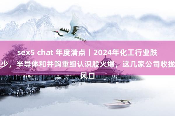 sex5 chat 年度清点｜2024年化工行业跌多涨少，半导体和并购重组认识股火爆，这几家公司收拢风口