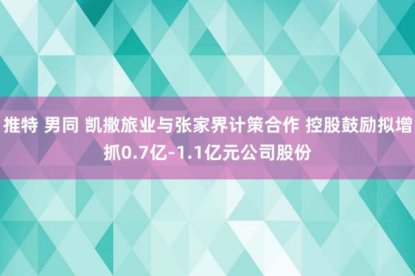 推特 男同 凯撒旅业与张家界计策合作 控股鼓励拟增抓0.7亿-1.1亿元公司股份